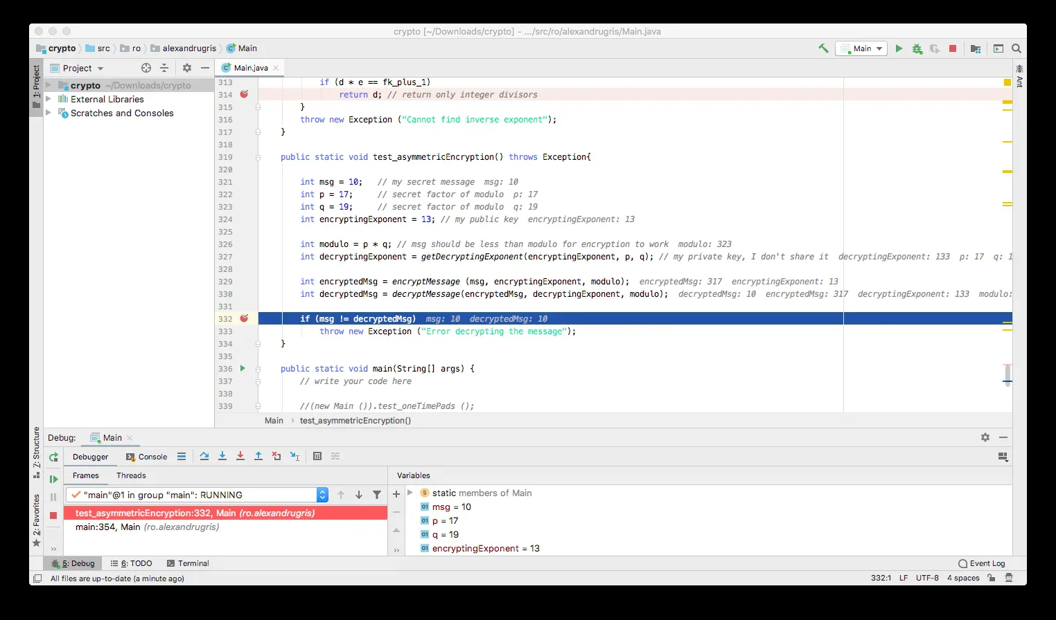 Running the code above