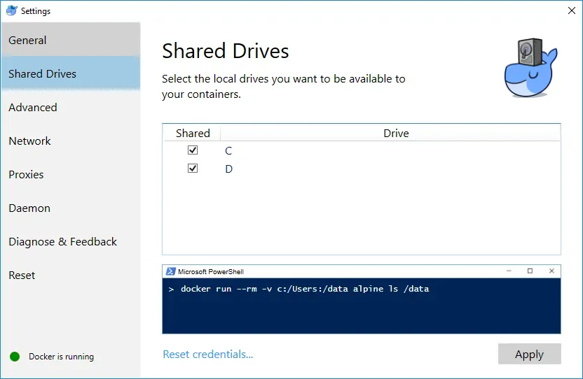 Settings Dialog Mount FileSystem