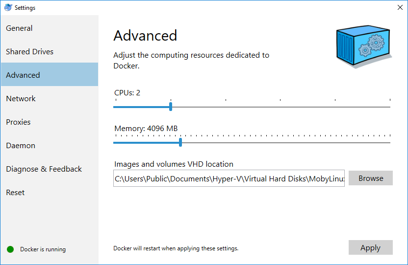 Docker Settings