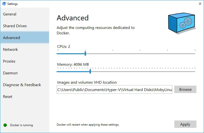 Docker Settings