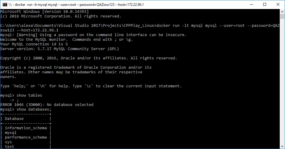 Database Test still Exists